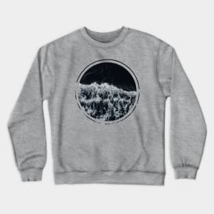 Ocean Waves Black Crewneck Sweatshirt